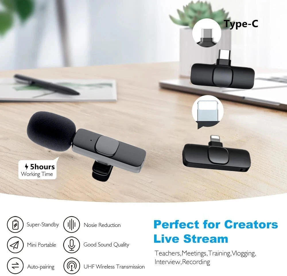 Wireless Portable Audio Video Recording Mini Mic Weeknd Shop Online