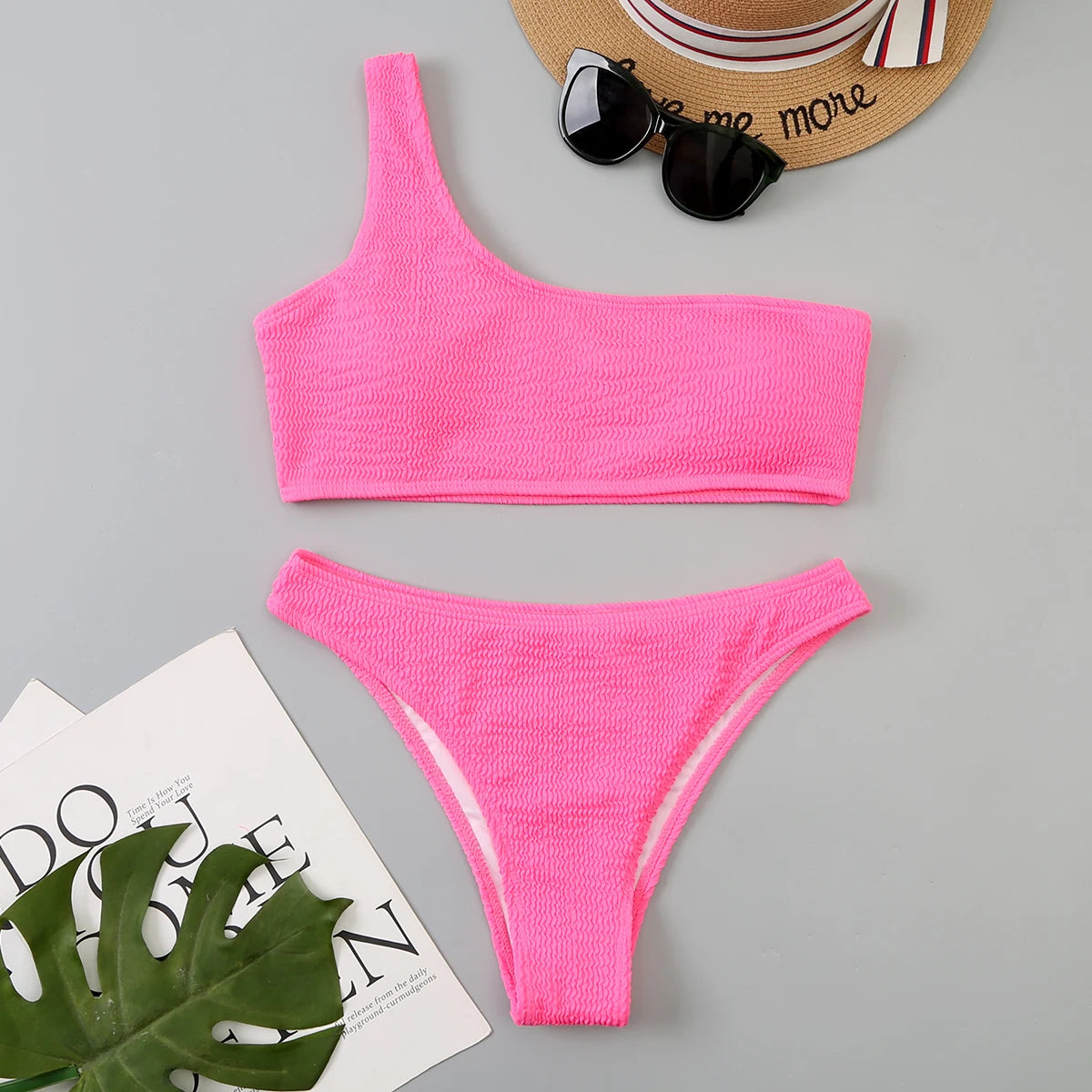 "Breakin Spring" One-Shoulder Bikini