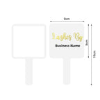 Custom Acrylic Lash Artist Handheld Mirror – Lip or Square Shape