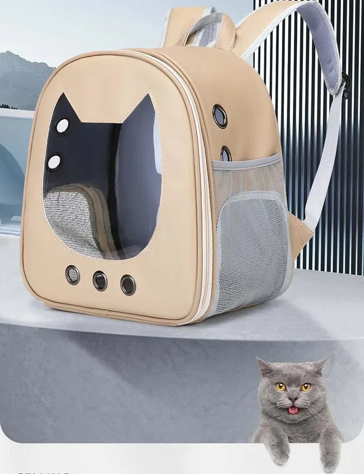 Cat Carrier Bag - Portable Pet Travel Backpack