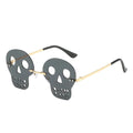 Skull Shape Rimless Sunglasses Weekend Shade Sunglasses