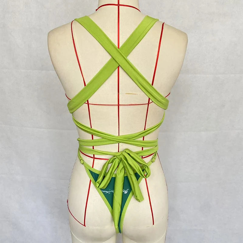 Edgy Sheer High-Cut One-Piece Swimsuit