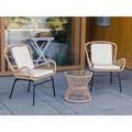 3 Piece Rattan Patio Bistro Set Weeknd Shop Online
