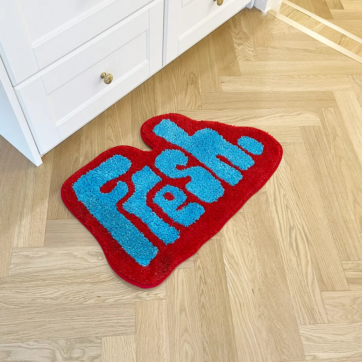 "Fresh" Tufted Statement Rug – Bold Modern Flocking Carpet