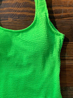 Neon High Cut One Piece Swimsuit