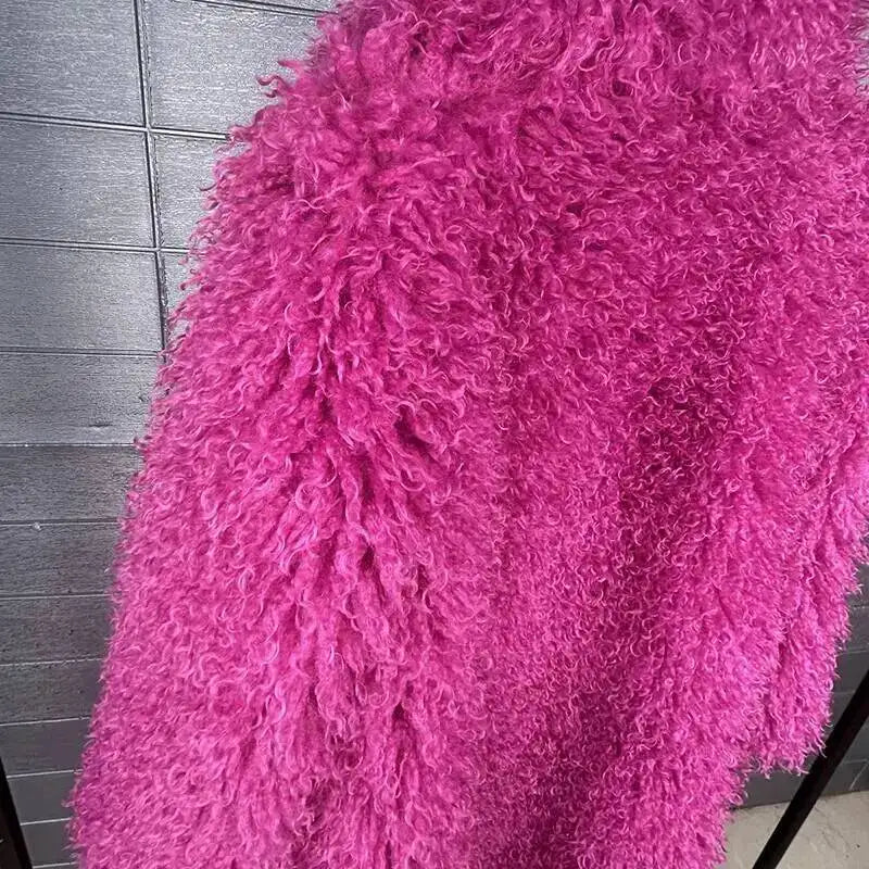 "Cant Fix Me" Long Wool Faux Fur Coat