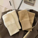 Mink Fleece Soft Winter Half-Finger Gloves Weeknd Shop Online