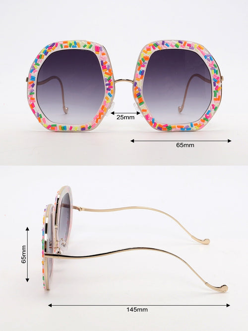 "Candy Girl" Oversize Round Fashion Sunglasses Weekend Shade Sunglasses