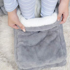 USB Electric Foot Warmer Plush Heating Slippers – Thermostatic Shoes for Winter Feet Heating