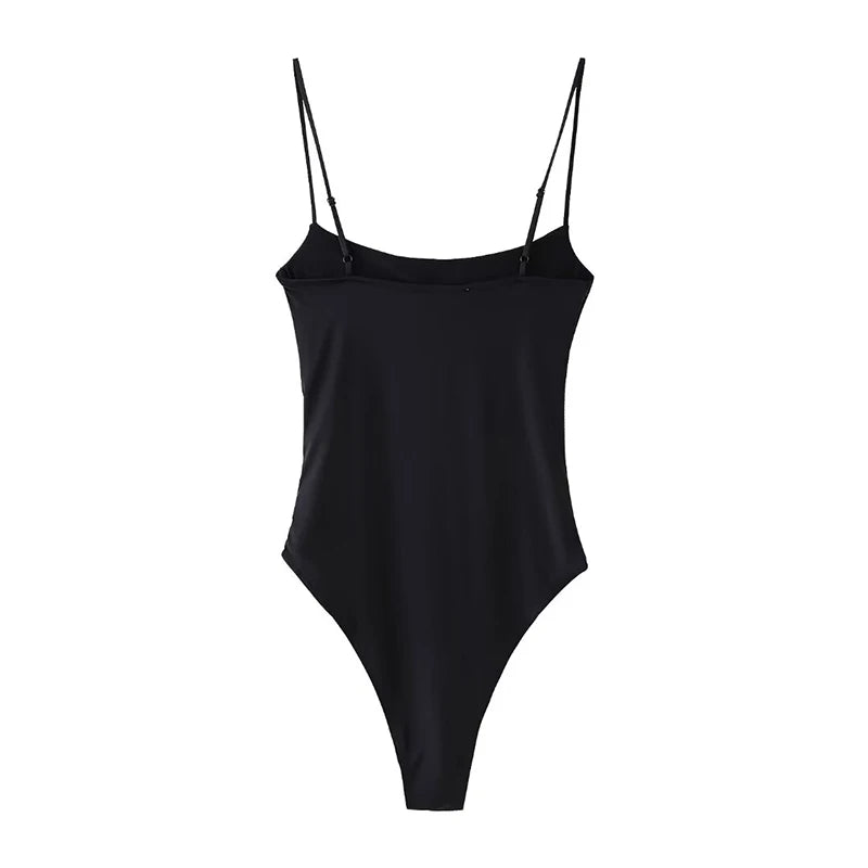 Classy Lady Dinner Thin Strap Bodysuit