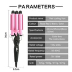 Professional Ceramic Triple Barrel Hair Curler – Effortless Waves & Salon-Quality Styling