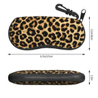 Leopard Print Hard Zip Up Sunglasses Case