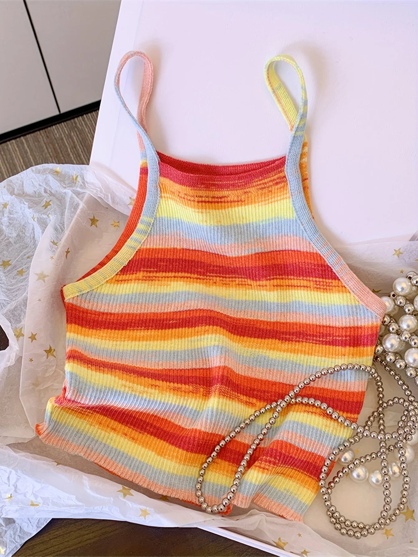 Summer Fun Ribbed Knit Cami Top