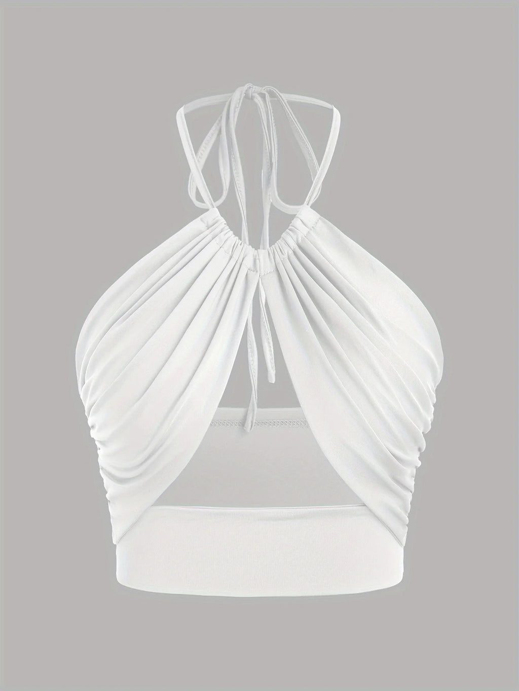 Philly Ruched Halter Crop Top