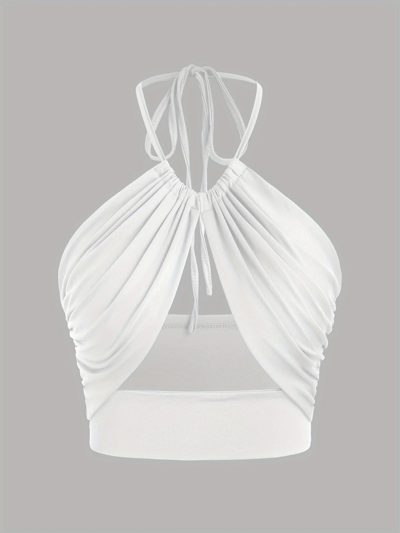 Philly Ruched Halter Crop Top