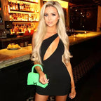 Bianca Irregular One Shoulder Mini Dress - Weeknd Shop  Online 