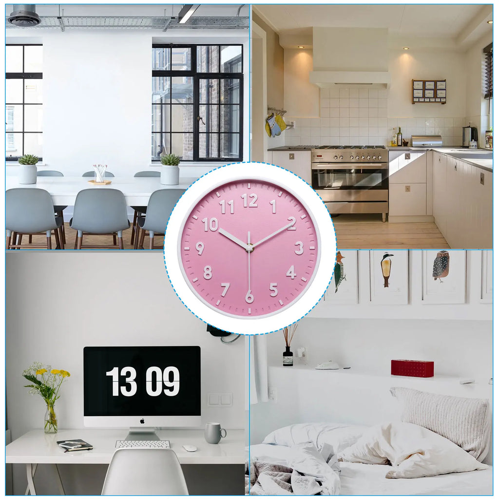 8-Inch Pink Wall Clock