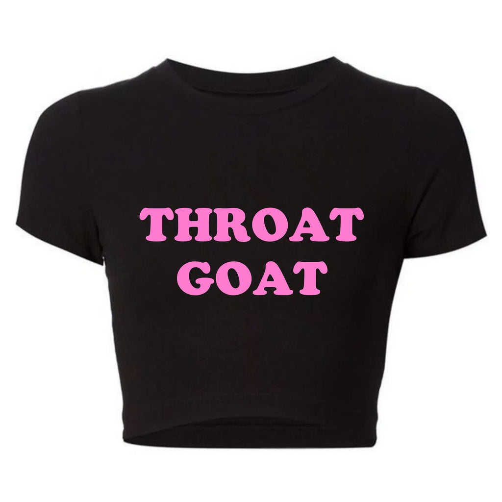 Throat Goat Crop Top – Sexy Graphic Tee for Bold Fashionistas