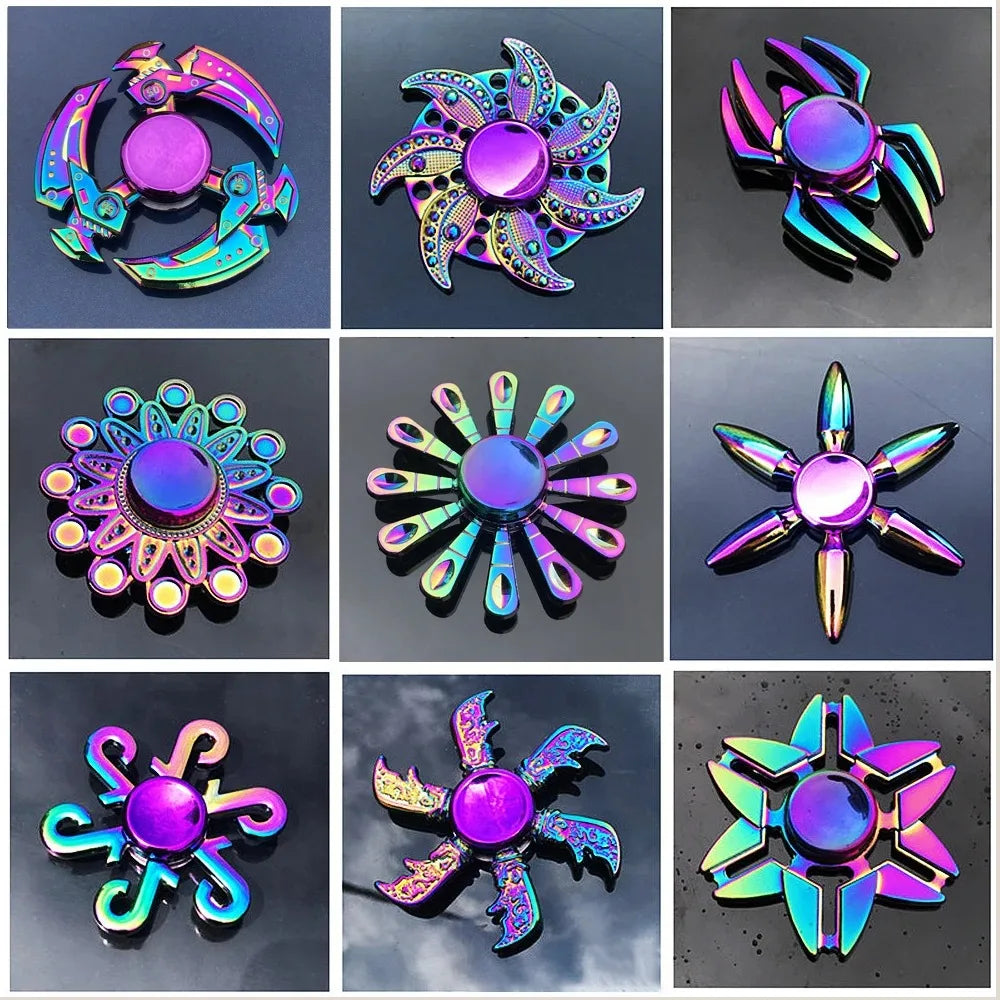 New Metal Rainbow Fidget Spinner Gradient Color
