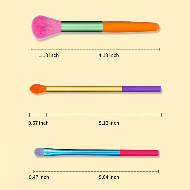 IVY  15-Piece Colorful Makeup Brush Set