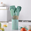 White 12PCS Silicone Kitchen Utensil Set Weeknd Shop Online