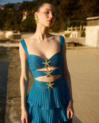 Women’s Geometric Print Two-Piece Beach Cover-Up Skirt Set