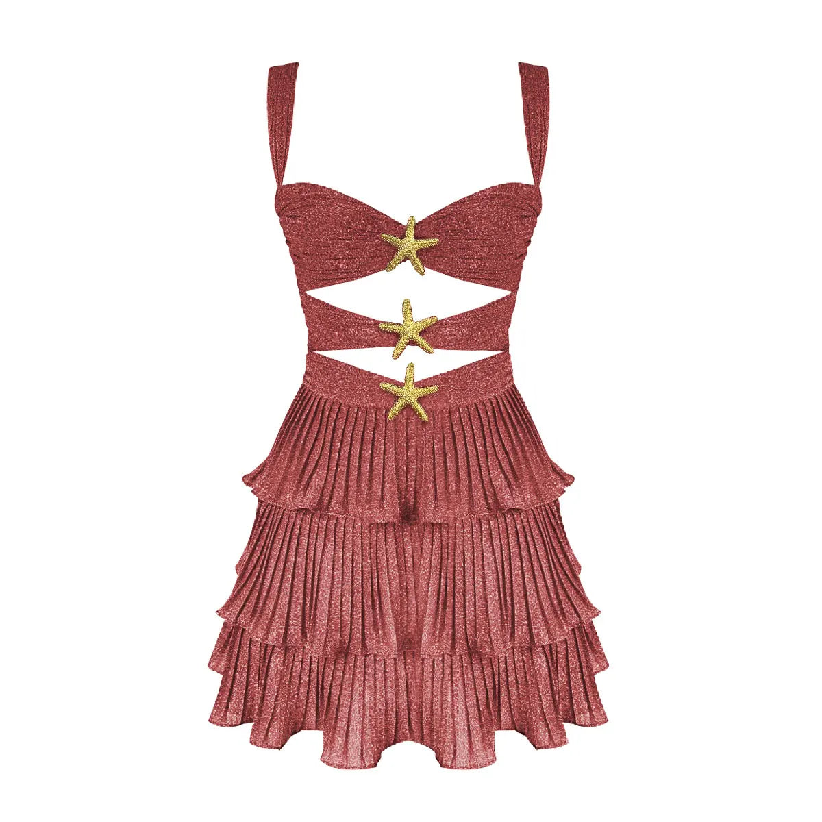 Women’s Geometric Print Two-Piece Beach Cover-Up Skirt Set