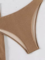 Tiffany Brown Sexy Bandeau Bikini Set