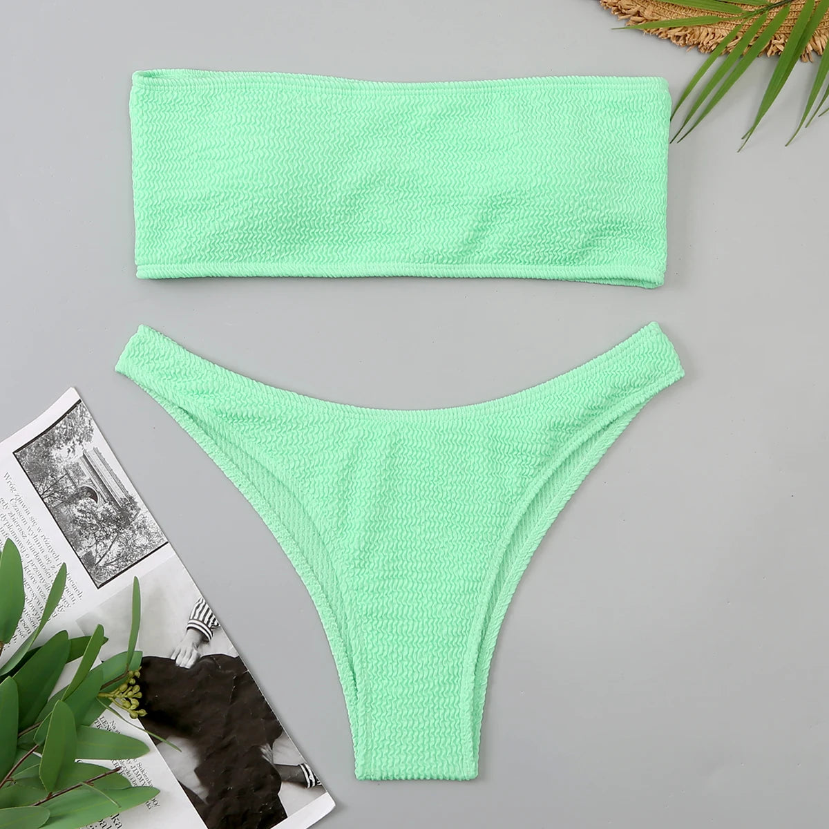 Women's Teal Brazilian Bandeau Swimsuit