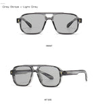Retro Double Bridge Square Sunglasses