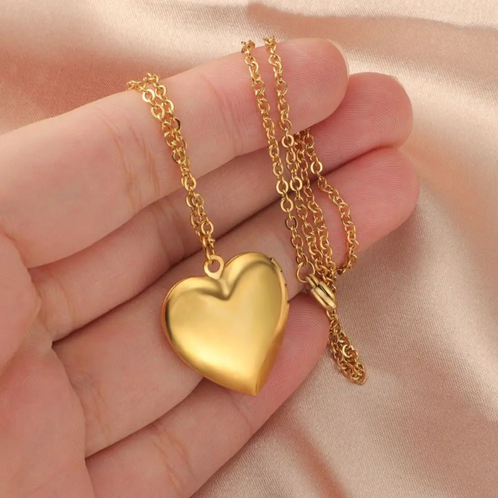 Heart Shaped Photo Locket Pendant