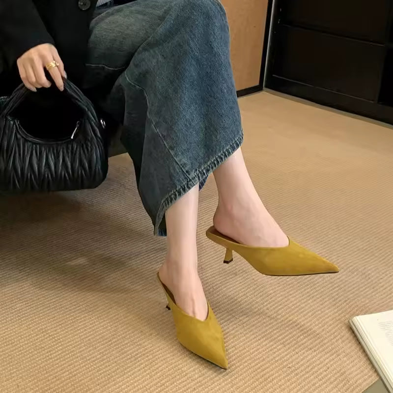 Charlotte Mini Heel Slide On Shoe