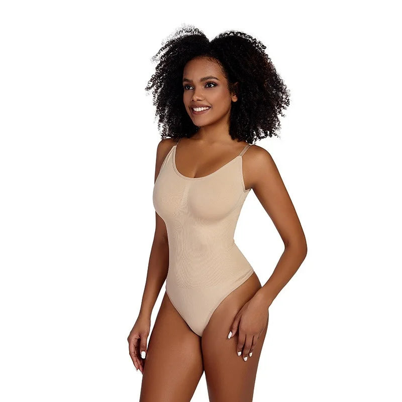 Spandex Cupless Thong Bodysuit Shapewear