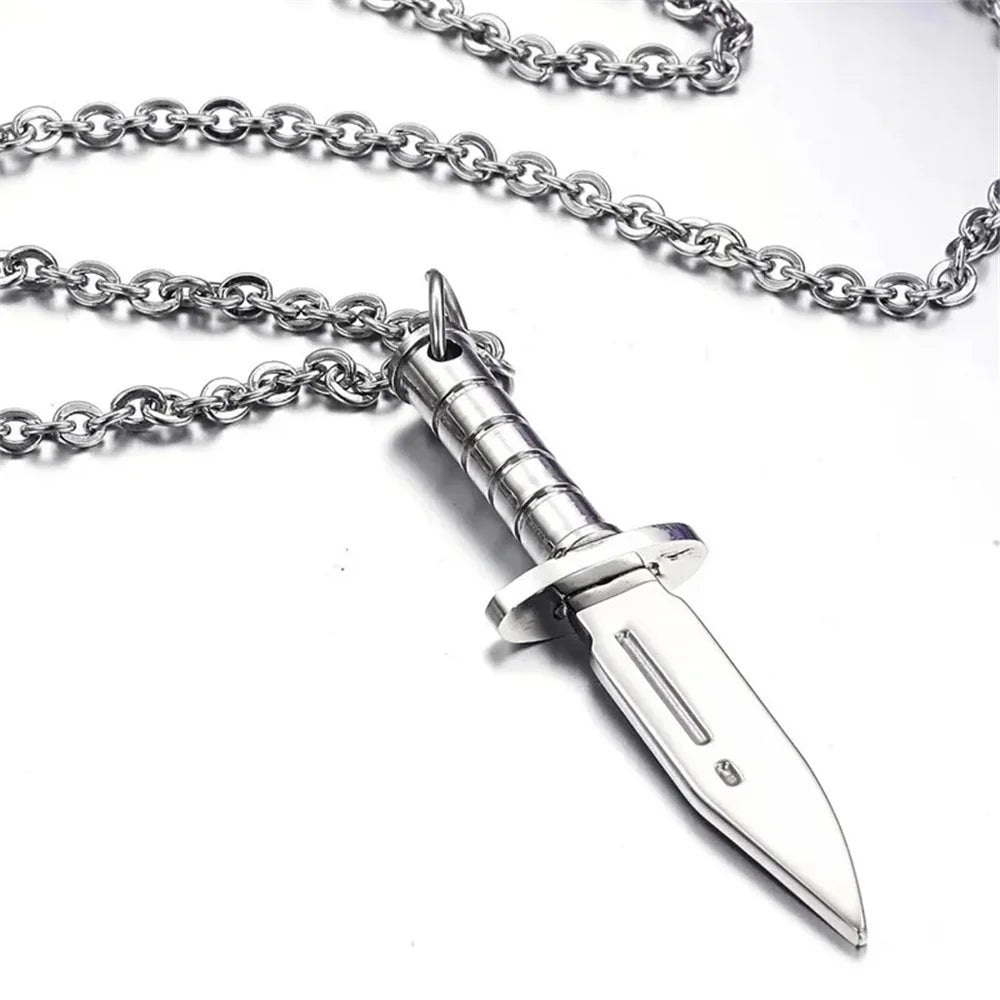 New Gothic Knife Dagger Pendant Necklace