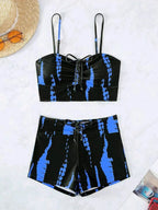 "its too darn hot" Print High Waist String Two-Piece Bikini