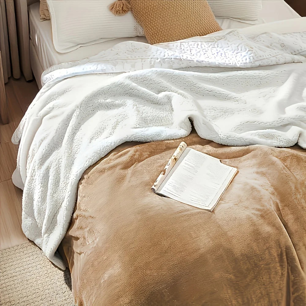 Sherpa Fleece Bed Blanket