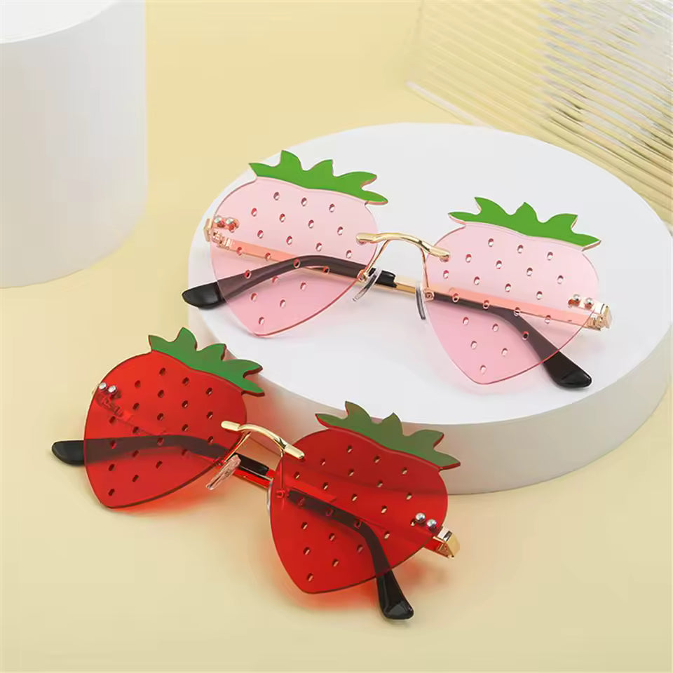 Strawberry Rimless Fashion Sunglasses