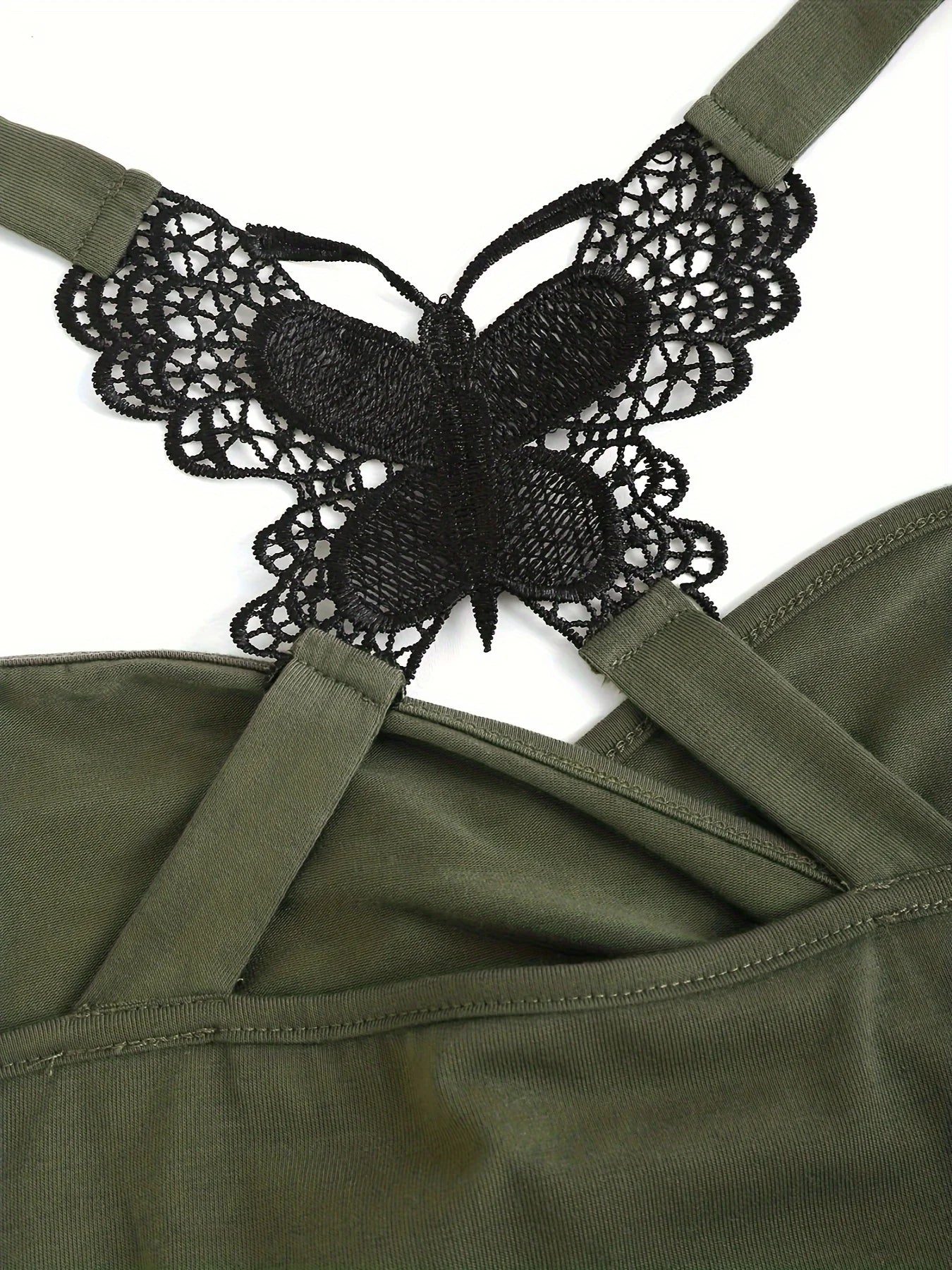 Women's Butterfly Suspender Pleated Top