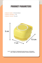 Dog Bathing & Massage Brush with Shampoo Dispenser