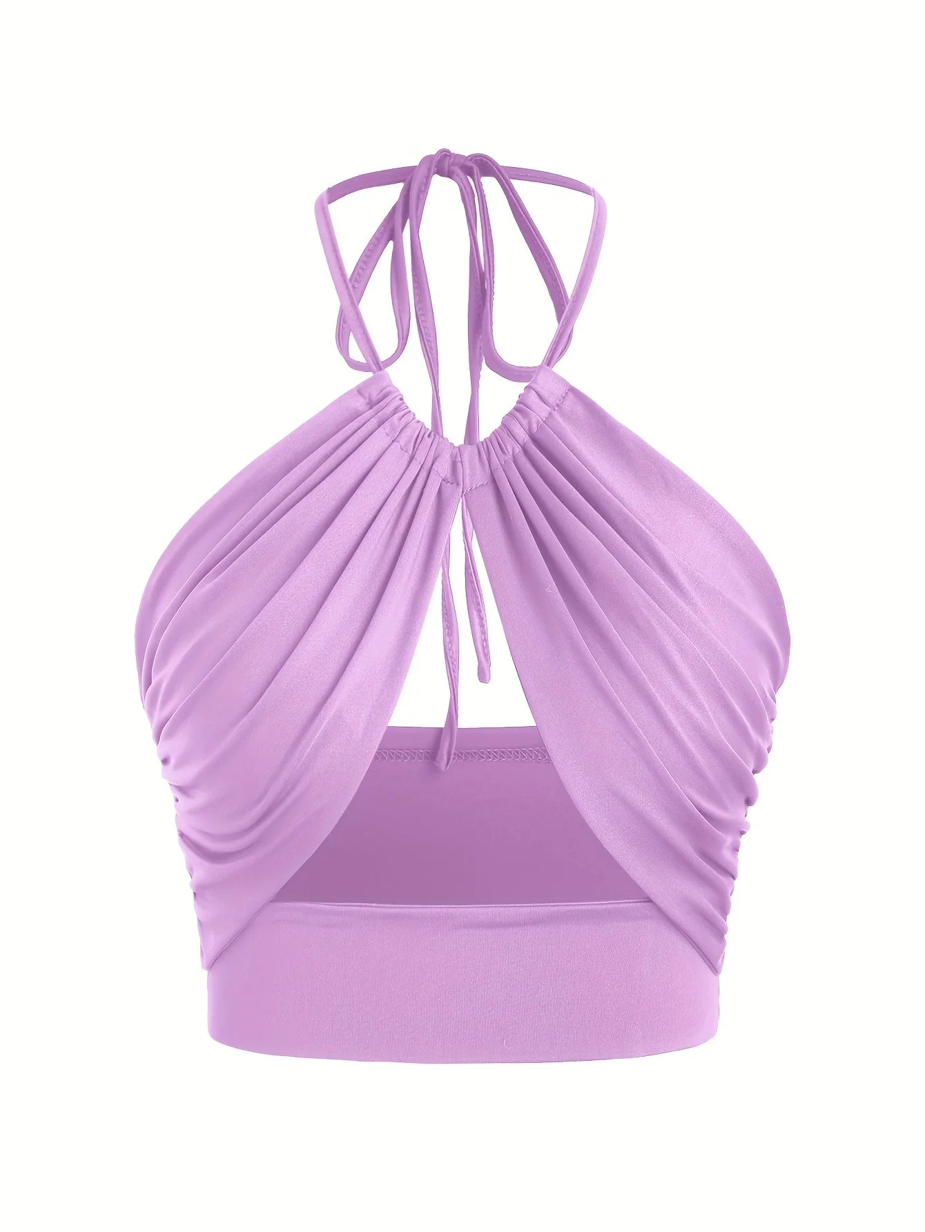 Philly Ruched Halter Crop Top