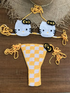Lady's Cute Crochet Bikini Set