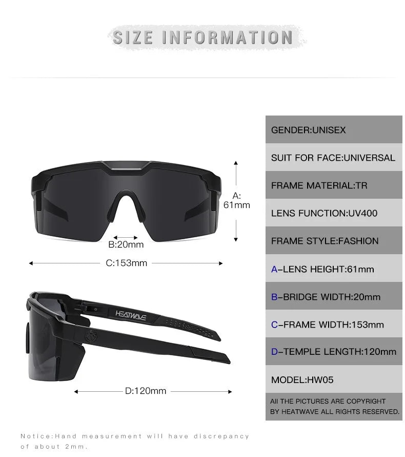 Heat Wave Outdoor Windproof Shield Sunglasses