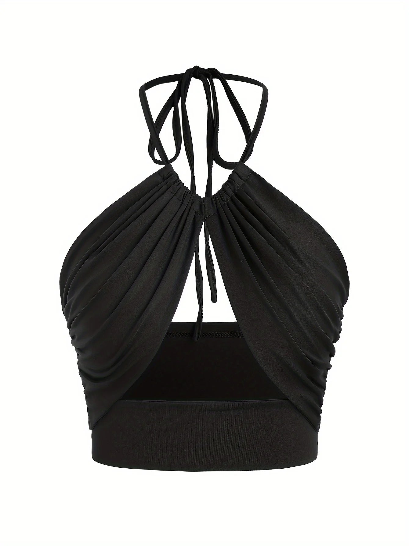 Philly Ruched Halter Crop Top