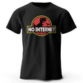 Cartoon Dinosaur "No Internet" T-Shirt – Funny Harajuku Jurassic-Themed Tee for Men Weeknd Shop Online