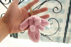 Cute Cartoon Rabbit Pompom Keychain — Adorable Accessory for Bags, Phones & Keys