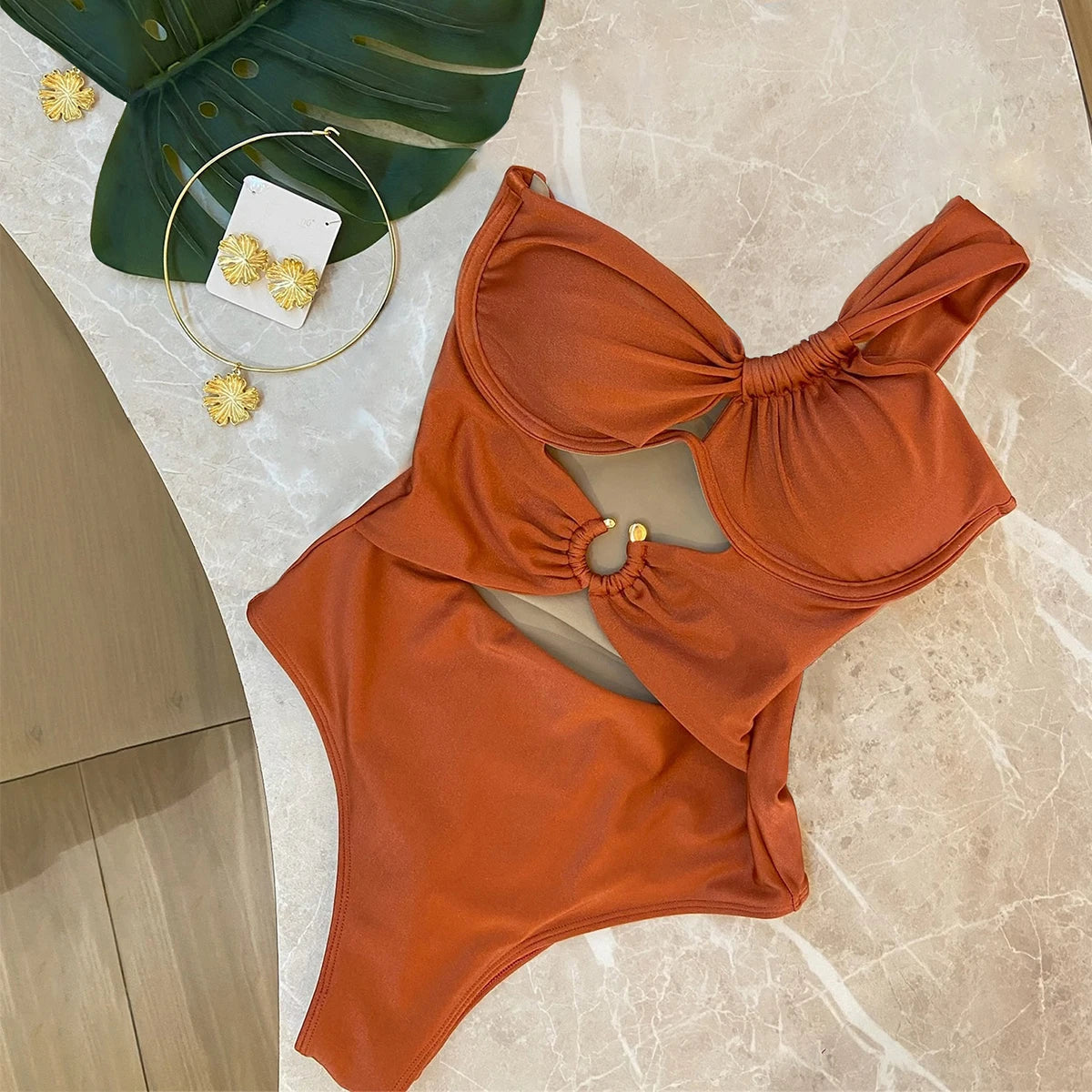 One Shoulder Swimsuit Women Swimwear