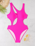 Juicy Sleek Solid Cut Out One-Piece Swimsuit