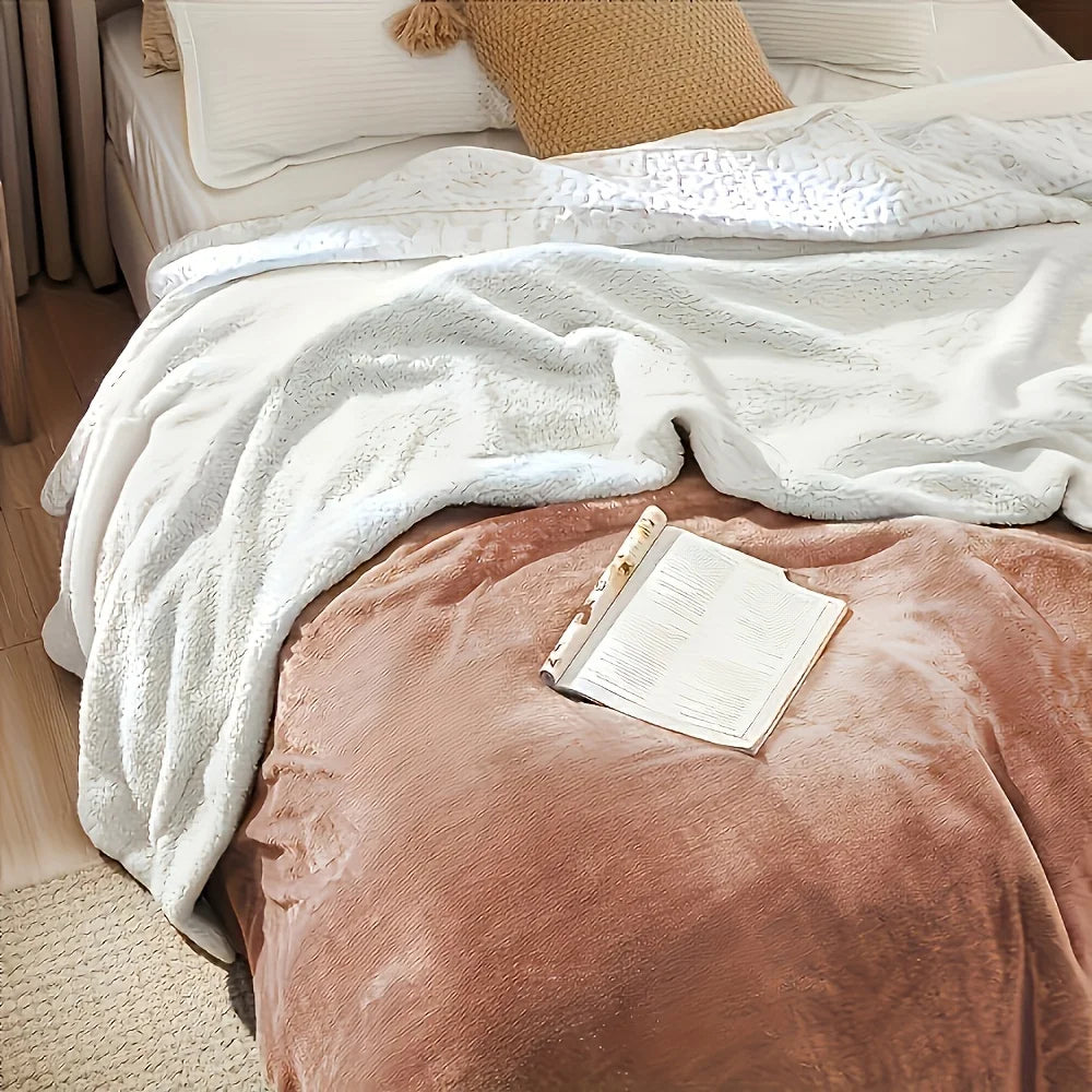 Sherpa Fleece Bed Blanket