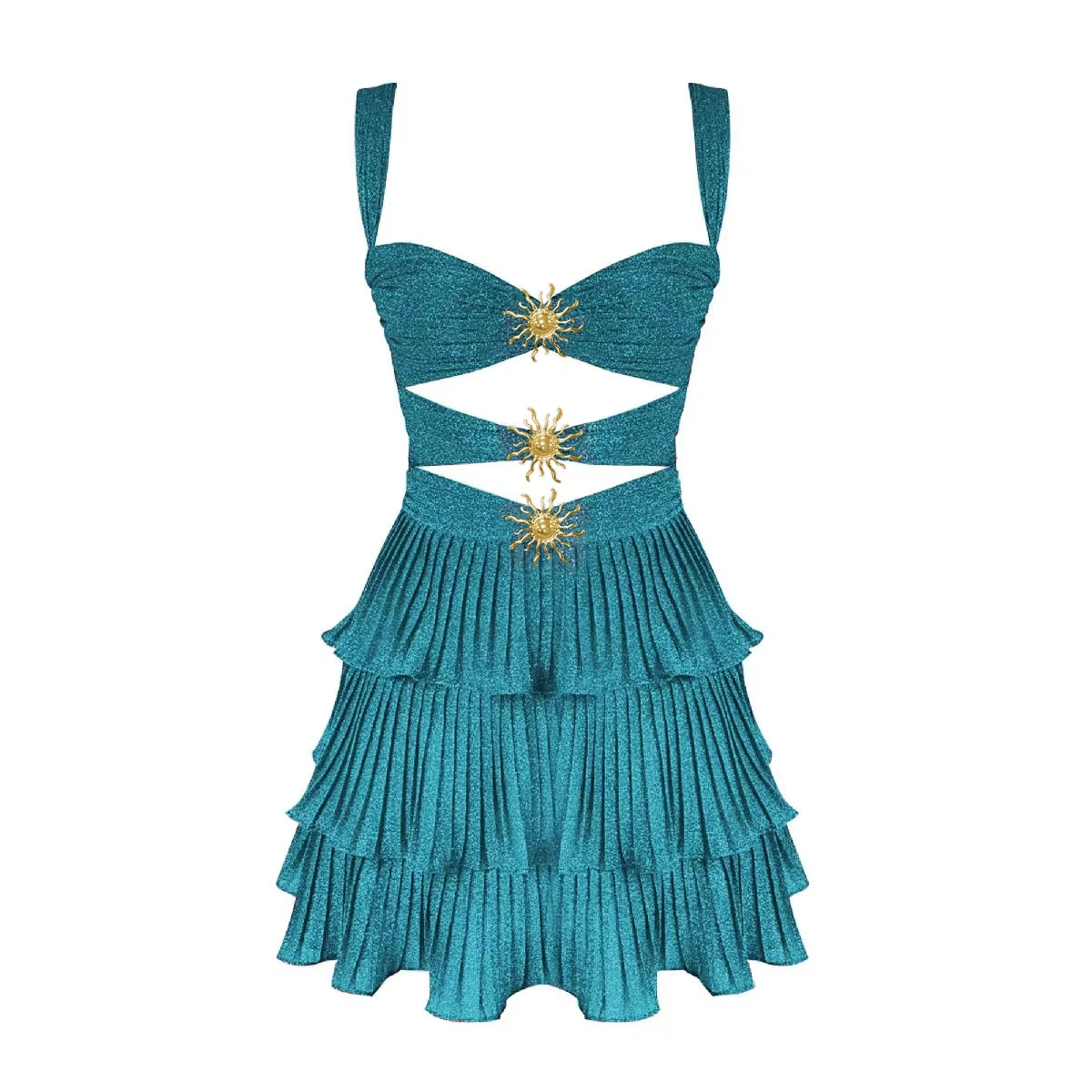 Women’s Geometric Print Two-Piece Beach Cover-Up Skirt Set