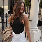 Plain  Bodycon Bodysuit for Women